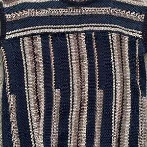 Tory Burch Navy and Light Pink Knit Top